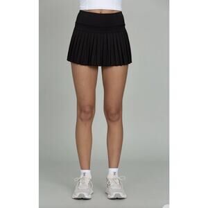 Goldhinge Skirt Womens Small Black Pleated Athletic Tennis Golf Skort Mini